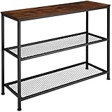 Tectake Table Console à 3 Niveaux Style Vintage Industriel