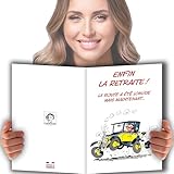 Afie Glmx-2030 Grande Carte Départ en Retraite Gaston