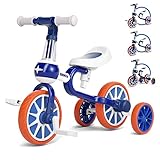 KORIMEFA 4 en 1 Vélo Draisienne Évolutif pour Enfants