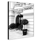 COCO Designer Fashion Wall Art – Toile encadrée enveloppée