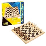 Idena 40174 – Jeu d'échecs Classique et Dame 2 en 1,