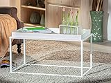 Inter Link Table Basse, Métal, Blanc, 80 x 45 x 45