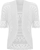 WearAll - Grande Taille Crochet tricoté Bolero Gilet