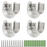 Support de Tringle, 4 Pièces Supports de Bride en Forme