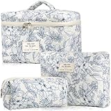 POWZOO Lot de 3 Trousse de Toilette Femme Voyage,Motif