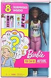Barbie Métiers Surprise poupée Brune avec Débardeur,