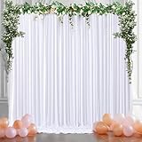 Lot de 2 Rideaux de Fond Blancs de 3 m - pour fête