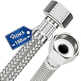 Tuyau blindé de 150 cm avec connexion de 2 x 1/2" pour