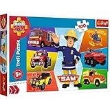 Trefl- Fahrzeuge des Feuerwehrmanns, Fireman 100 Pièces