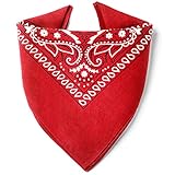 ...KARL LOVEN Bandana Rouge 100% Coton Paisley Foulard