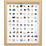 80 pierres précieuses et cristaux naturelles avec cadre