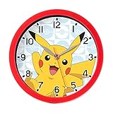 Pokémon Pikachu Horloge Murale Rouge POK3159