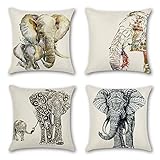 Artscope Lot de 4 Housse de Coussin 45 x 45 cm Polyester