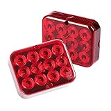 Qiping 2 Pack Rouge Feu Antibrouillard LED 12V, Feux