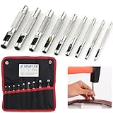 Spurtar Lot de 9 poinçons creux en acier de 2,5 à 10