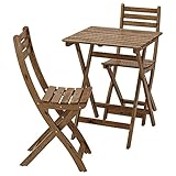 Ikea ASKHOLMEN Table + 2 chaises, extérieur, teinte
