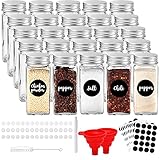 GoMaihe Bocaux en Verre Lot de 25, Pot a Epices Carré