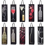 10 sacs à bouteilles sacs à cadeaux pour vin, prosecco