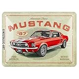 Nostalgic-Art Plaque rétro, 15 x 20 cm, Ford Mustang