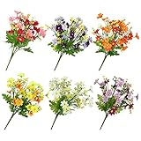 Kesote 6 Pcs Marguerite Artificielle, Bouquet Fleur