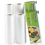 KitchenBoss Sac Sous Vide Alimentaire,4 Rouleau 15cmx5M