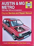 Austin, M.G. Metro, 1980-90 Service and Repair Manual