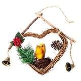 Amosfun Guirlande de Noël en Forme de Coeur Guirlande