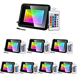 Izrielar RGB Projecteur RVB, 8x10W, changement de couleur,