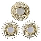BONNYCO Miroir Murale 3 Pièces Miroir Rond pour Decoration
