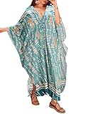 Bsubseach Robe caftan de plage pour femme - Couleur