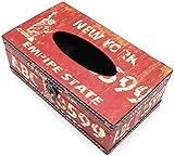 POFET Vintage Chic Boîte À Mouchoirs En Bois Titulaire