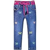 Peacolate 12 Mois - 5 Ans bébé Fille Jean Skinny Papillon