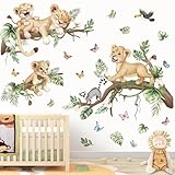 wondever Stickers Muraux Lion Animaux de la Jungle