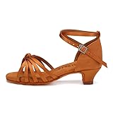 TINRYMX Chaussures de Danse Latine Fille Bout Ouvert