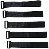 Lot de 5-Noir-avec crochet et boucle attache-câble