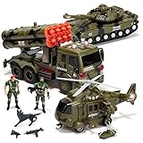 JOYIN 3 in 1 Véhicule Militaire Jouet avec sirène à