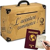 Urne Voyage Valise avec Livre d’Or Passeport | Boîte