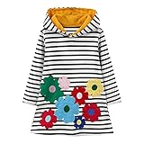 Baogaier Sweats à Capuche Bébé Fille Robe Fleur Rayée