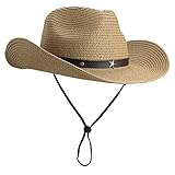 Fedora Panama Pour Femme - Chapeau de Cowboy en Paille