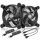 upHere Ventilateur USB 120mm Silencieux Fan 5V Trois