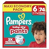 Pampers Baby Dry Pants Taille 6, 74 Couches-Culottes,
