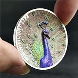 QYZXTH Îles Cook Pièce d’Argent commémorative Paon