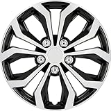 Cartrend 75568 Daytona Lot de 4 Enjoliveurs, Noir /