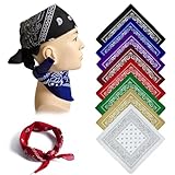 INNAL 8 Pièces Bandanas Bandanas Paisley Polyester