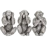 Ensemble de Trois singes de la sagesse en finition