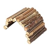 Duokon Pont de Suspension en Bois pour Hamster, Petite