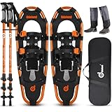 Odoland Set de Raquettes à Neige 4 en 1 pour Hommes