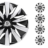 Sparco Enjoliveurs Lazio - 15-pouces - Noir/Argent