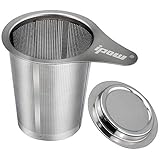 ipow Filtre à Thé avec Couvercle et Poignée/Infuseur