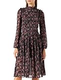 Pretty Darling Robe midi plissée à Motif Floral Noir